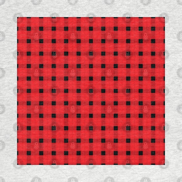 red and black Tartan Plaid Pattern by teezeedy